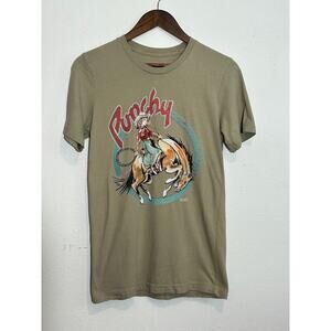 Punchy Tshirt Greenish/ Brown xoxo